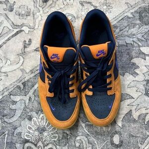 Nike SB Orange and Dark Blue Shoes